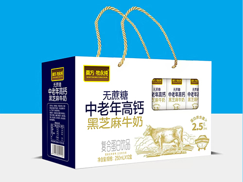 無(wú)蔗糖中老年高鈣黑芝麻牛奶復合蛋白飲品禮盒