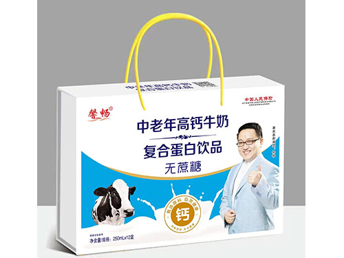 吉林中老年高鈣無(wú)蔗糖牛奶復合蛋白飲品木盒